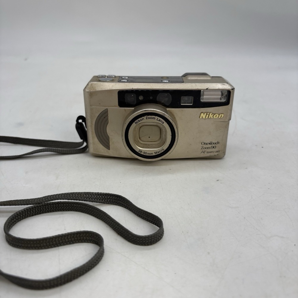 Nikon One-Touch Zoom 90 AF Quartz 35MM Film Camera 38-90mm Untested